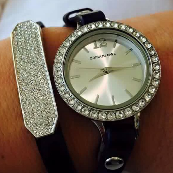 Silver Pave Slider for Leather Bracelet OrigamiOwl - Picture 2 of 3